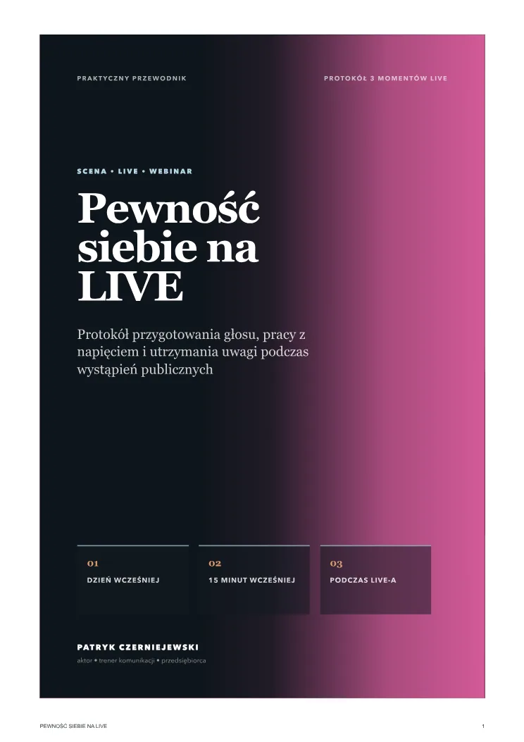 Okładka przewodnika Pewność siebie na LIVE.