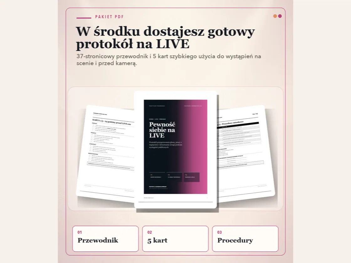 Pewność siebie na LIVE: pakiet PDF